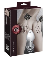 Cuffs & Plug Handfesseln mit Analplug fetish collection Schwarz 